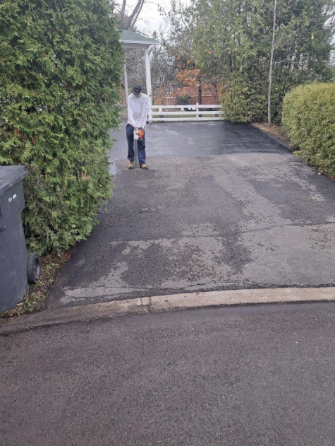 Avant les travaux d'asphalte